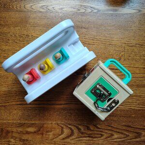 Lovevery bus and lockbox from the Realist playkit (19-21m)